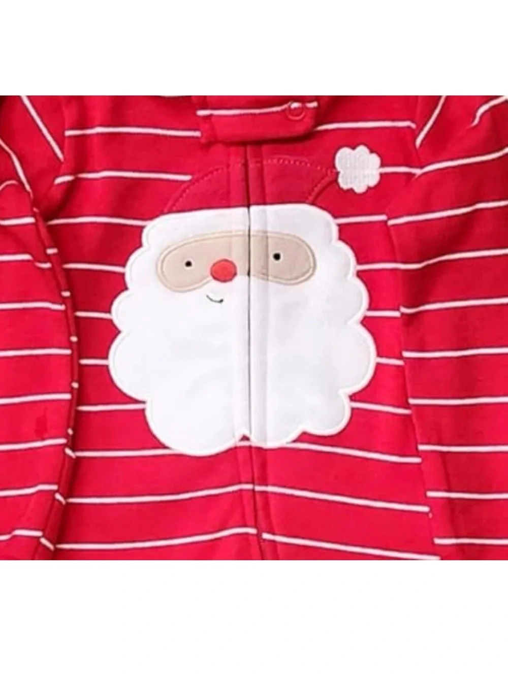 Carter's Baby Christmas Santa Striped Footie Pajamas & Hat Set 3 months